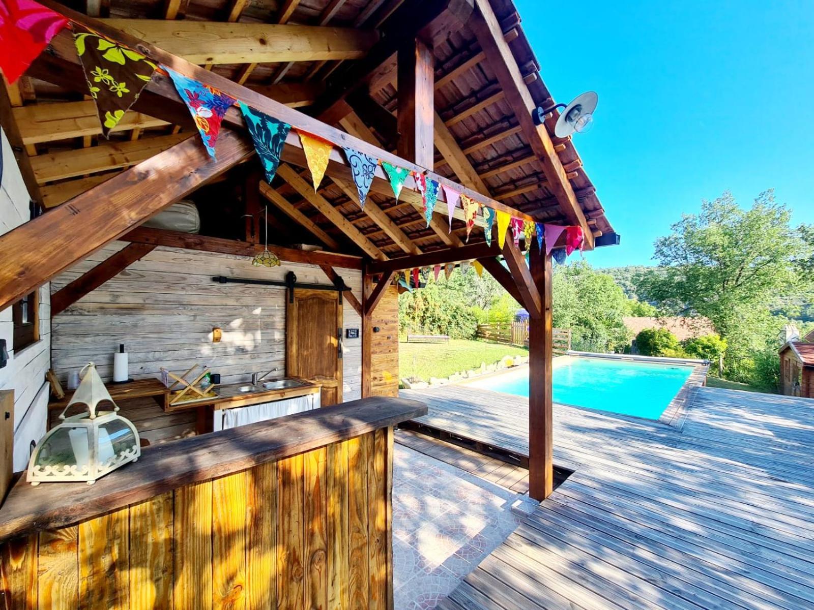 Hotel La Roulotte Du Coustal, Cajarc, Lot Exterior foto
